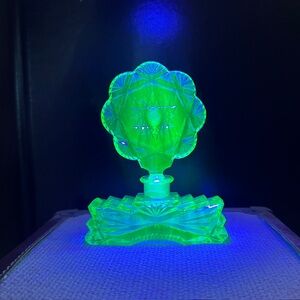 Uranium Glass Perfume Bottle